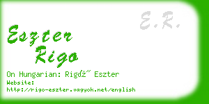 eszter rigo business card